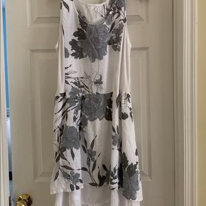 Grey and white floral maxi dress (never worn)